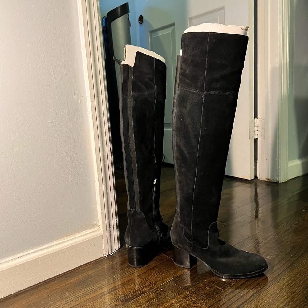 Marc Fisher Black Suede Escape Tall Boots (Size 6)